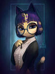 A portrait of Ankha from Animal Crossing. Was experimenting with different outfits.
